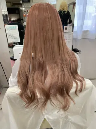 ロング カラー マリカ🦋韓国 ハイトーン/エクステのヘアスタイル