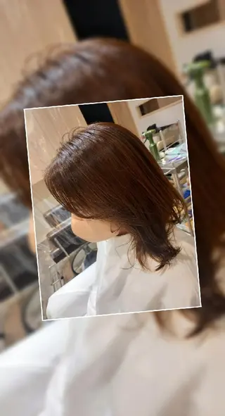 ミディアム 福田 玲奈のヘアスタイル