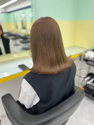 ロング カラー 🧸レイヤー× ベージュ🥯カホ🍯のヘアスタイル