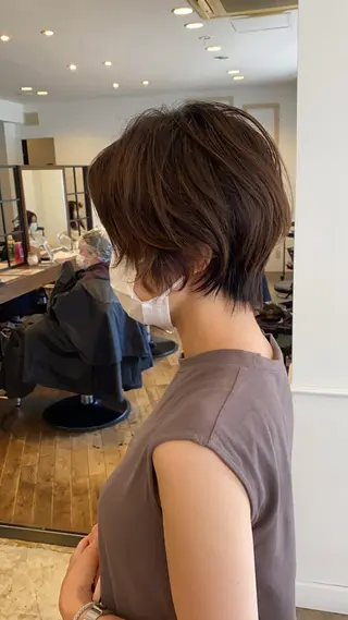 ショート カラー パーマ 谷合 貴志のヘアスタイル