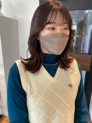 ミディアム カラー ヘアアレンジ MOE /Zina横浜2ndのヘアスタイル