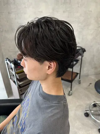 ショート パーマ メンズ ユウ🪄 パーマ指名No1のヘアスタイル