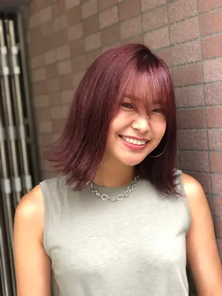 ミディアム 縮毛矯正の達人 ☆ 松本のヘアスタイル