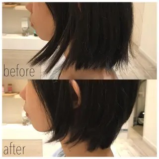 ショート ウフ 長瀬のヘアスタイル