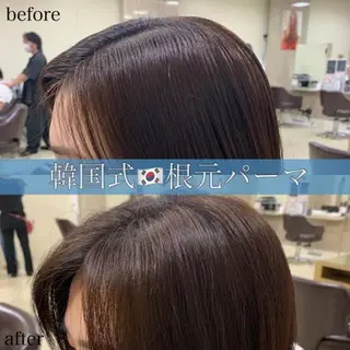 ミディアム カラー パーマ ヘアアレンジ メンズ オリーブカラー 特化　　kaiのヘアスタイル