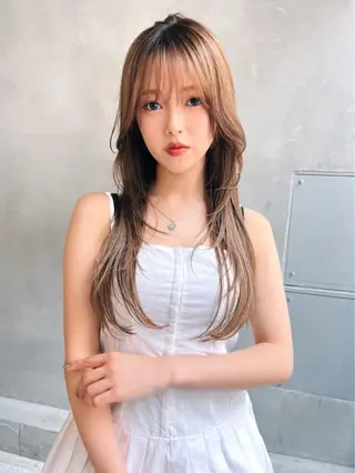 ロング カラー 艶髪／韓国ヘア🎀 Kanon︎︎⁺.のヘアスタイル