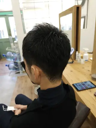 メンズ ショート フジタミキ ✨メテオ TR、ヘッドスパのヘアスタイル