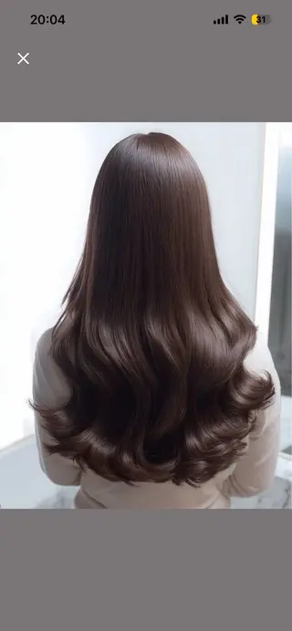 ロング パーマ 韓国×艶ハイトーンが かわいい✨️リオ🍒のヘアスタイル