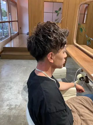 ショート メンズ 佐藤 悠生 メンズパーマ.カットのヘアスタイル