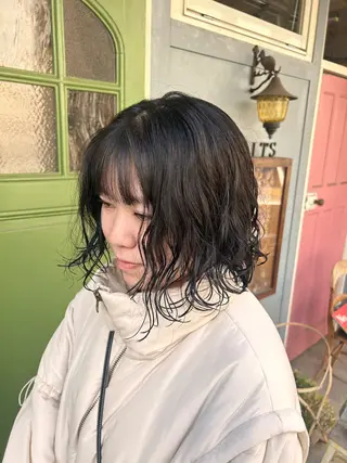 ショート パーマ 清水千優/パーマ/ メンズパーマのヘアスタイル