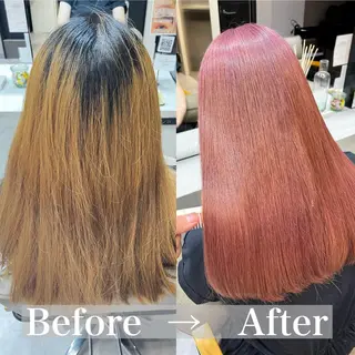 ミディアム カラー 艶カラーsora🐰 カラーモデル募集🩵のヘアスタイル