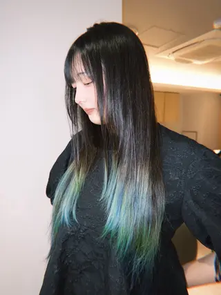ミディアム カラー 岡山ハイトーン・ ルーツカラー/こもものヘアスタイル