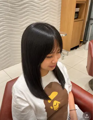 セミロング 影山 輝心のヘアスタイル