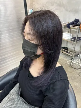 ミディアム カラー 🌷艶感カラー🌷 富施 優花のヘアスタイル
