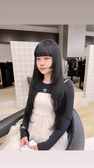 ロング カラー パーマ ヘアアレンジ メンズ 上品＆韓国風 🥀海心🥀のヘアスタイル