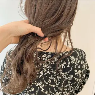 セミロング オリーブベージュ きょうかのヘアスタイル