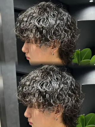 パーマ メンズ ツイスパ/シャドウ MANARUのヘアスタイル