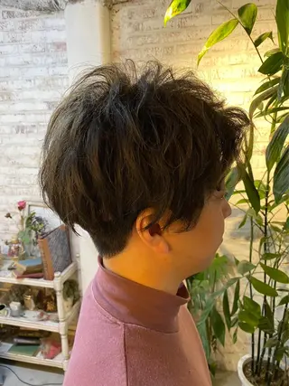 ショート カラー メンズ 長濱 俊のヘアスタイル