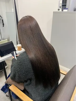 ロング パーマ 🍒モテ暖色カラー × うる艶✧ ゆなのヘアスタイル