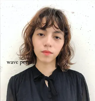 ミディアム パーマ ショート/ボブ ⌒shioriのヘアスタイル