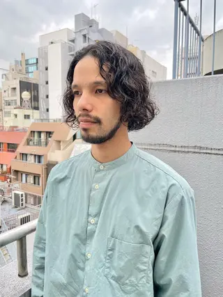 ミディアム パーマ メンズ moro 丁寧なカウンセリングのヘアスタイル