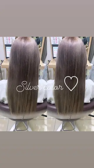 ロング カラー ブリーチ🐰インナー ♡ハイライト♡綾🐰のヘアスタイル