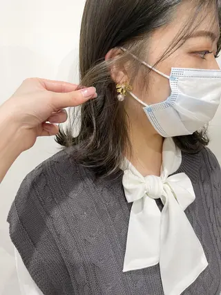 カラー white.梅田 デザインカラー🦄のヘアスタイル