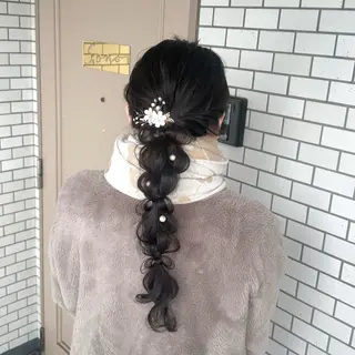 ロング ヘアアレンジ 褒められヘアメイク /‎ボブ女子🐶みおのヘアスタイル