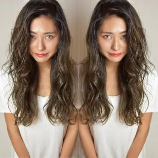 ロング カラー パーマ ヘアアレンジ 今泉 直裕ショートボブの匠のヘアスタイル