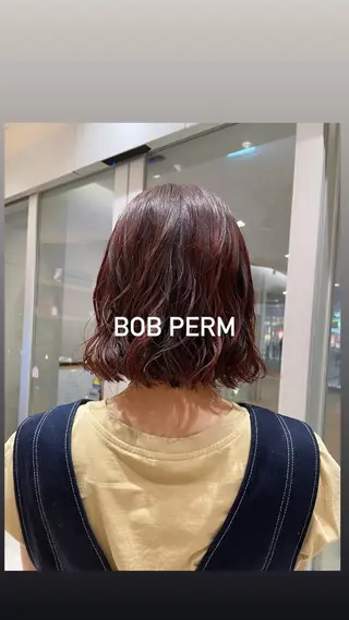 ショート パーマ ☁️ボブパーマ/ 咲良🪄のヘアスタイル
