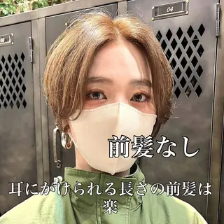 ショート カラー ボブ/レイヤーカット 縮毛矯正/コウキ新宿のヘアスタイル