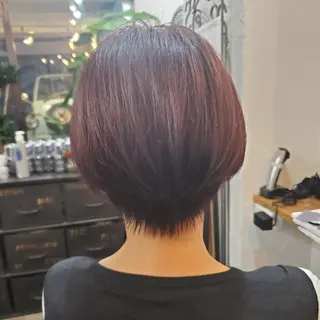 ショート カラー 韓国風レイヤーカット 上手く丁寧早い/マツのヘアスタイル