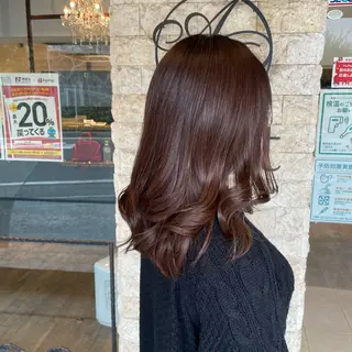 セミロング カラー アクストスタイル川勝 しずかのヘアスタイル