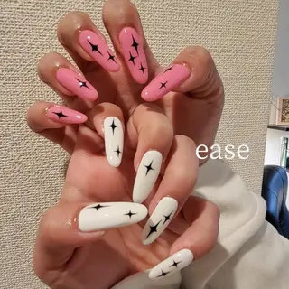 ショート カラー キッズ ネイル パーマ ヘアアレンジ マツエク・マツパ アイブロウ メンズ ease NAILSALONのネイルデザイン