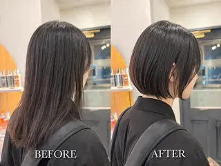 ミディアム オリーブ/みづき /ボブパーマ🤍のヘアスタイル