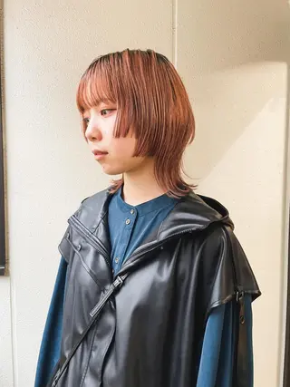 ショート カラー ハイトーン/レイヤー /ウルフ⭐️永田⭐️のヘアスタイル