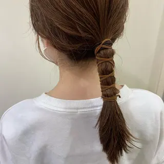 セミロング カラー ブリーチなしWカラー ／レイヤー🎀マリノのヘアスタイル