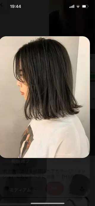 ミディアム 韓国好き🇰🇷 美容師MIKUのヘアスタイル
