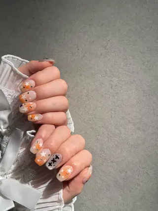 ネイル I-nailロング /ワンホン/キラキラのネイルデザイン
