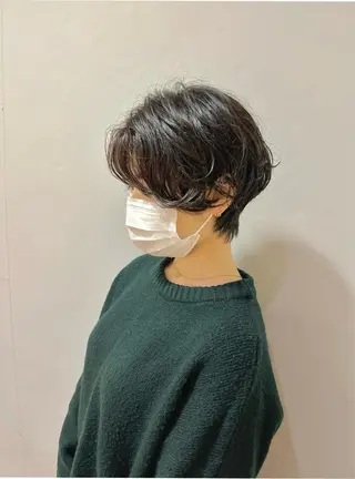 ショート パーマ ボブ/パーマ 村中　仁人のヘアスタイル