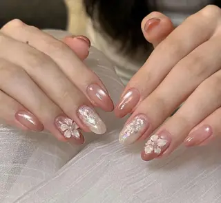 ネイル By moonネイル 🌷ワンホン/韓国風のネイルデザイン