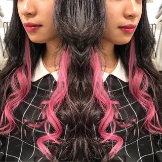 セミロング カラー ヘアアレンジ 🦋美髪／エクステ 🦋アベイクミのヘアスタイル