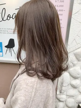 ミディアム カラー 樫原裕二/似合わせ カット/透明感カラーのヘアスタイル