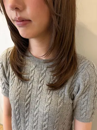 ミディアム ボブ🍊暖色カラー 浅草【Bob美容師】のヘアスタイル