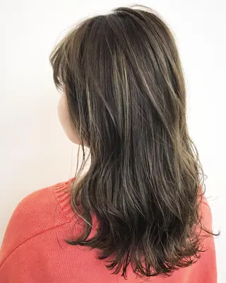 セミロング カラー 髪質改善サロン ARCHE野瀬冬馬のヘアスタイル