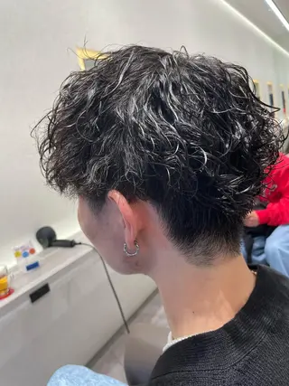 ショート パーマ メンズ メンズ特化/今池駅 徒歩1分/岡本一真のヘアスタイル