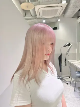 セミロング カラー ヘアアレンジ メンズ ブリーチの髪様 MASATOのヘアスタイル