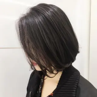 ミディアム パーマ 趙 英来のヘアスタイル