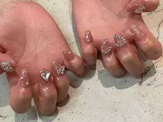 ネイル 韓国/ワンホン/長さ 出しつけ放題🎀のネイルデザイン