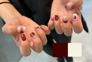 ネイル Mai :矢場町 ニュアンス🌿アートのネイルデザイン